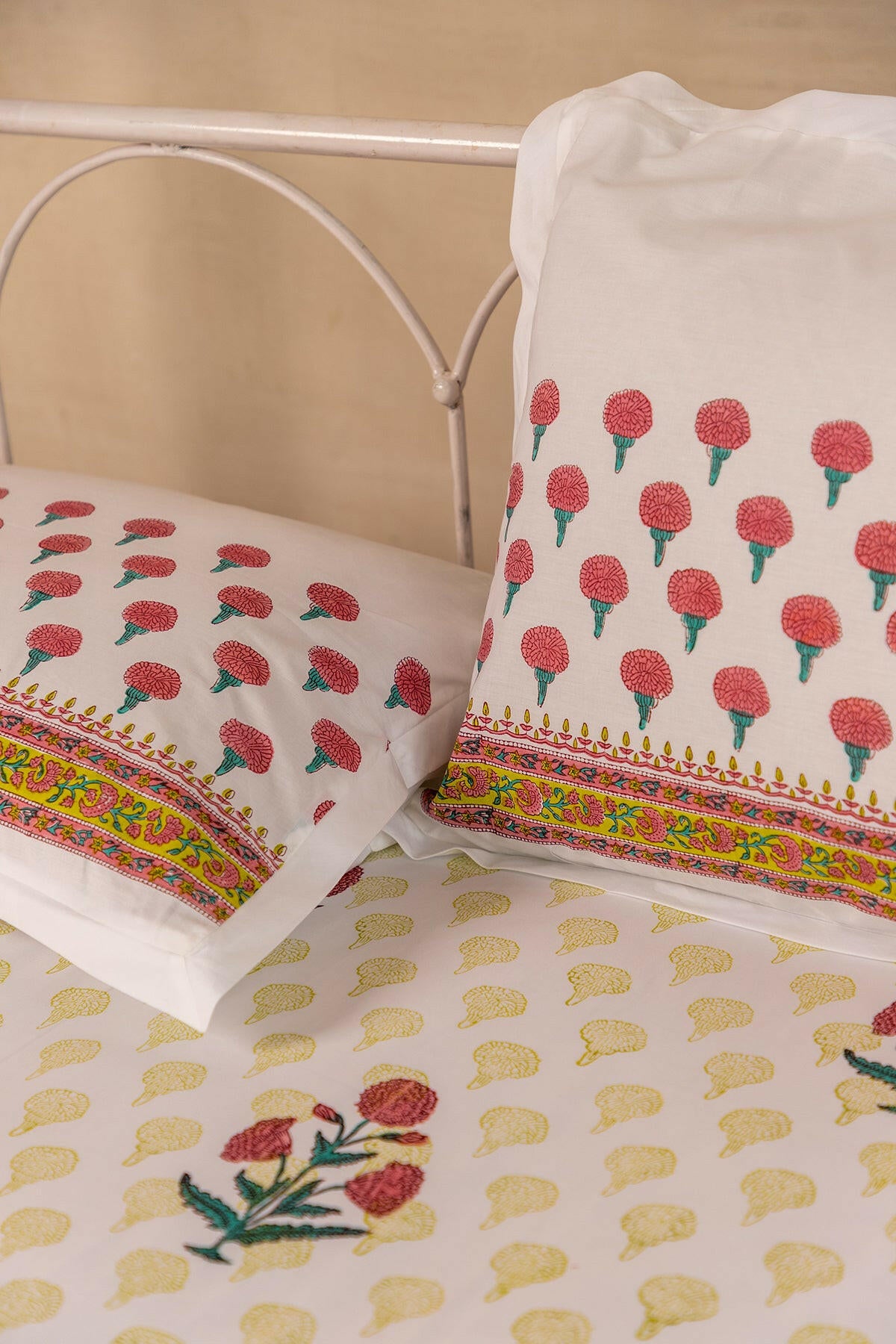 Marsala Marigold Pure Cotton Bedsheet