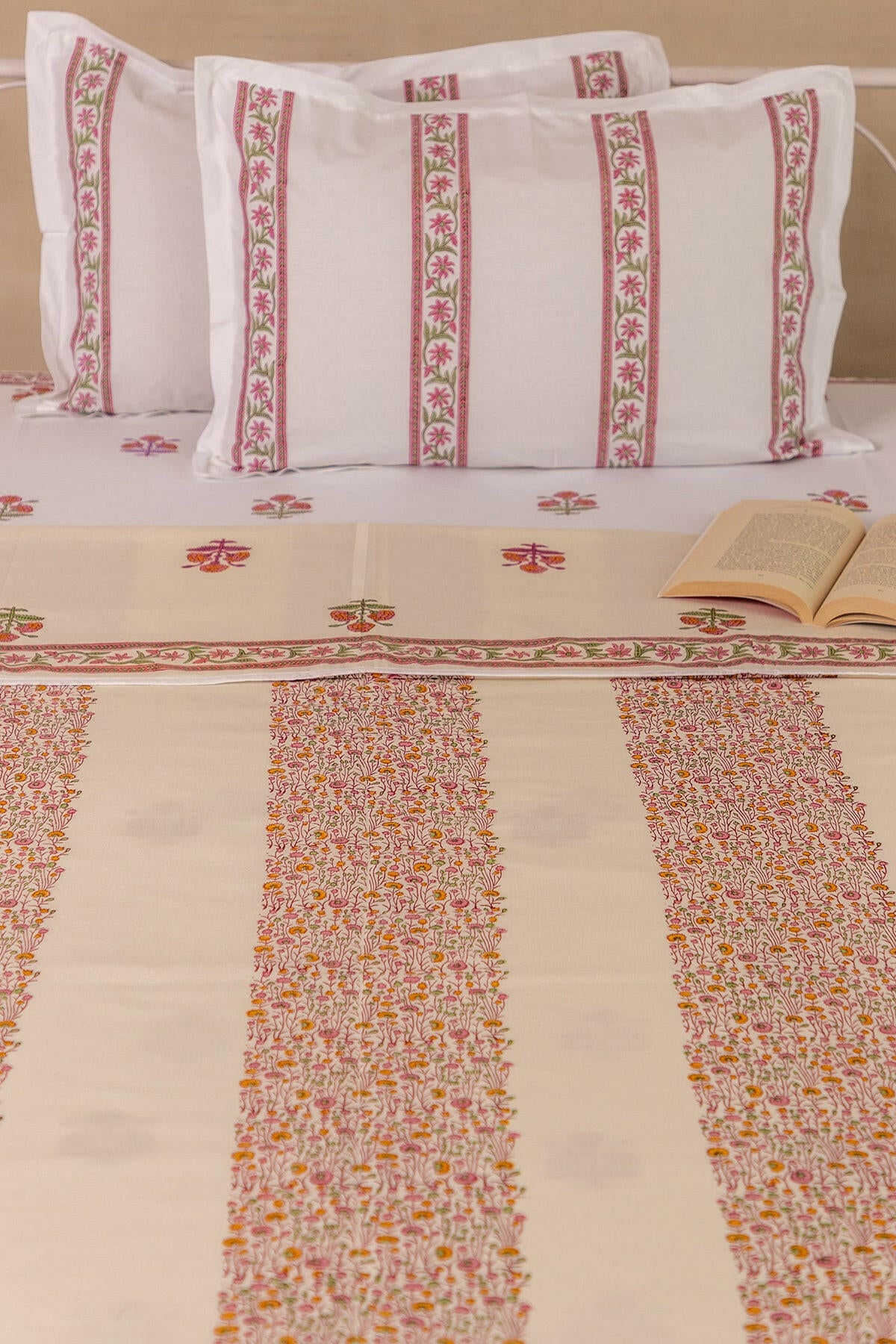 Living Coral Carnation Cotton Dohar