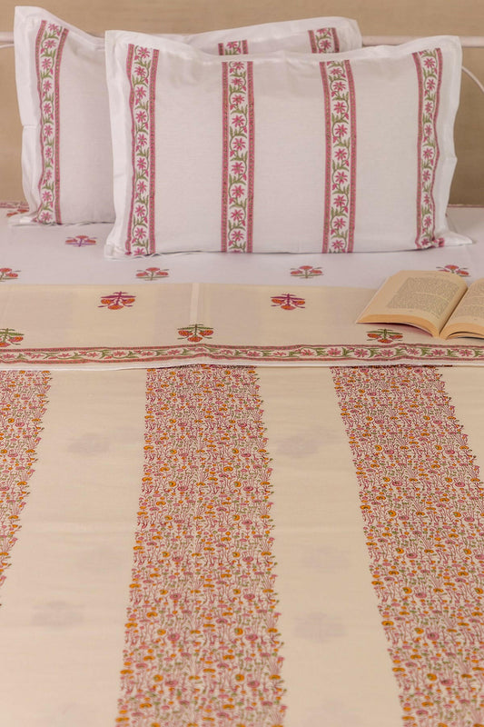 Living Coral Carnation Cotton Dohar