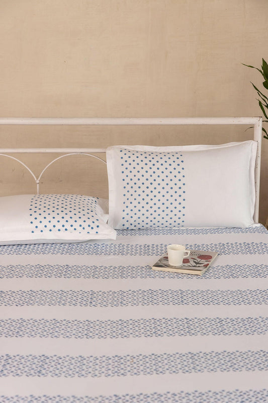 Nautical Blue Star Bedsheet - Adya