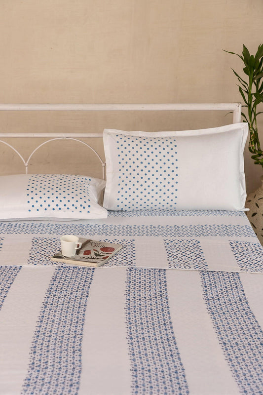 Nautical Blue Star Cotton Dohar - Adya