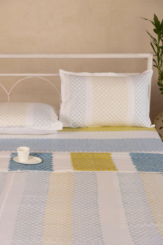 Turkish Lime Diamond Cotton Dohar - Adya
