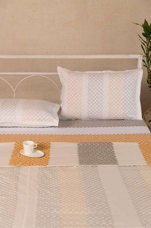 Rust & Iron Diamond Cotton Dohar - Adya