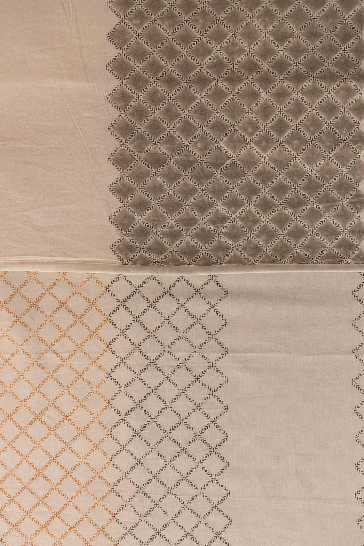 Rust & Iron Diamond Cotton Dohar - Adya