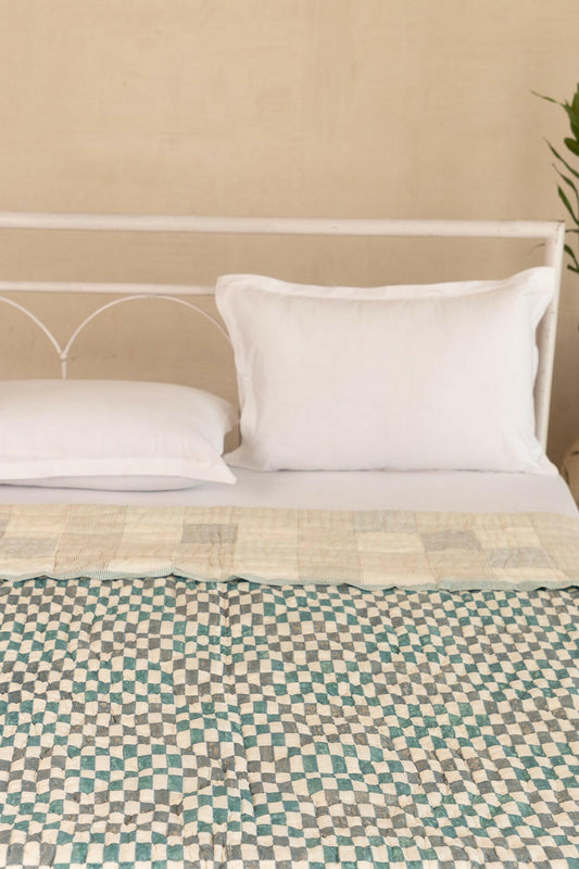 Mykonos Blue Bay Cotton Quilt