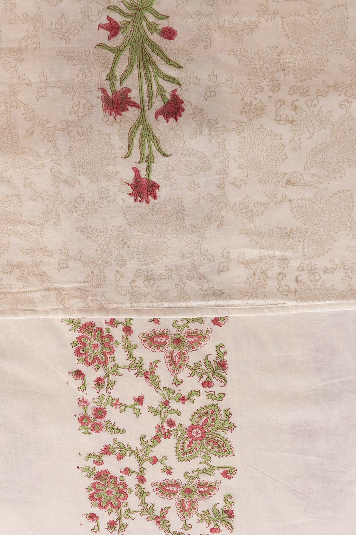 Ruby & Charcoal Lily Cotton Dohar - Adya