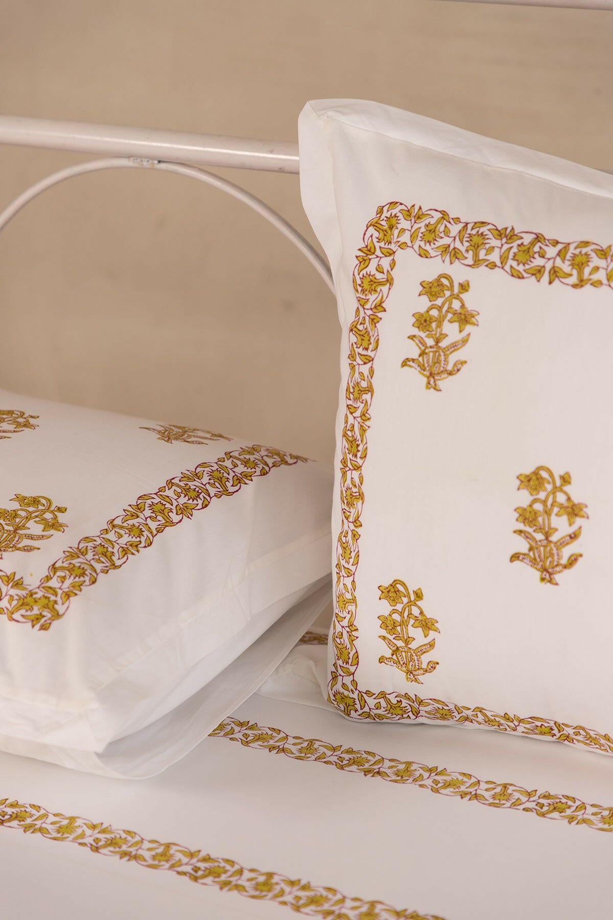 Lime Tulip Bedsheet - Adya