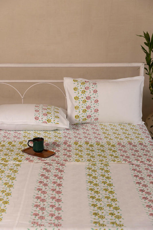 Lime & Ruby Rose Cotton Dohar