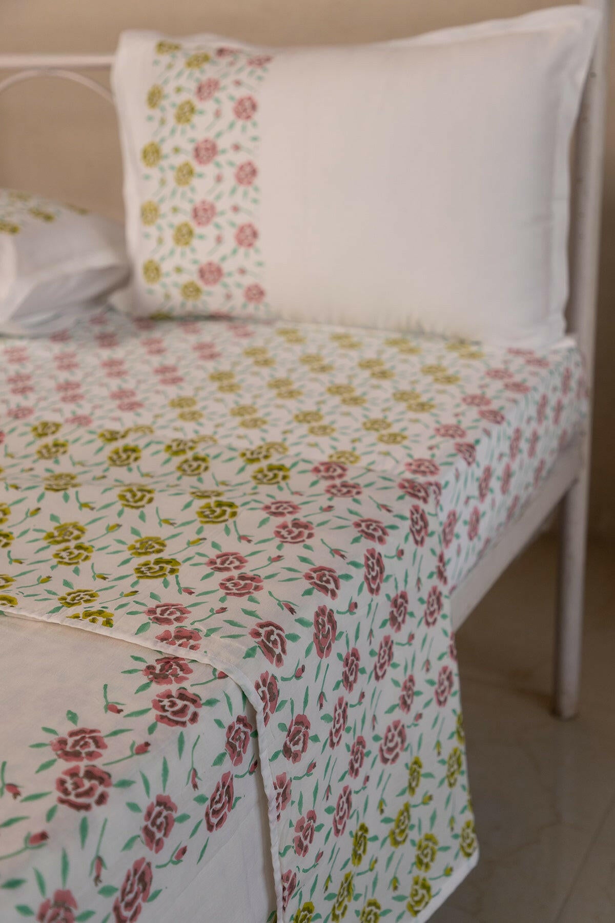 Lime & Ruby Rose Cotton Dohar