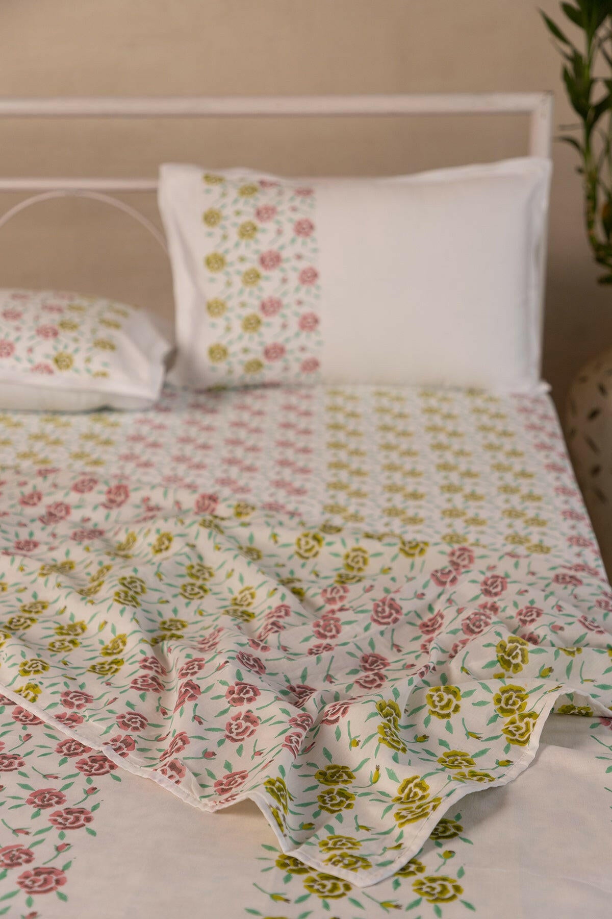 Lime & Ruby Rose Cotton Dohar