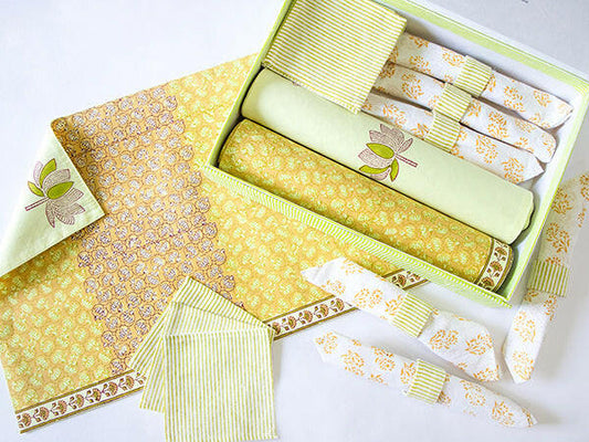 Olive & Saffron Reversible Table Mats