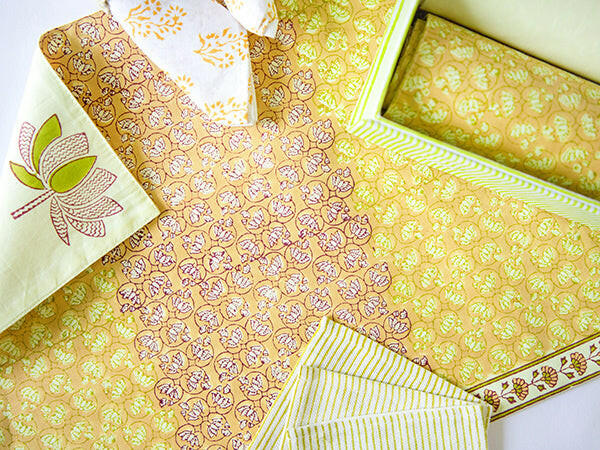 Olive & Saffron Reversible Table Mats