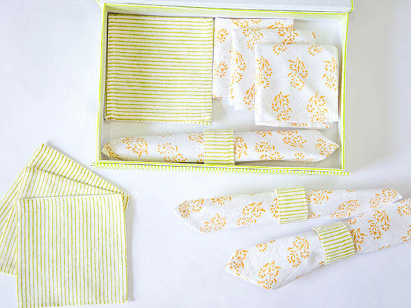 Olive & Saffron Reversible Table Mats
