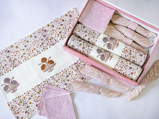Chocolate Pansy Table Set