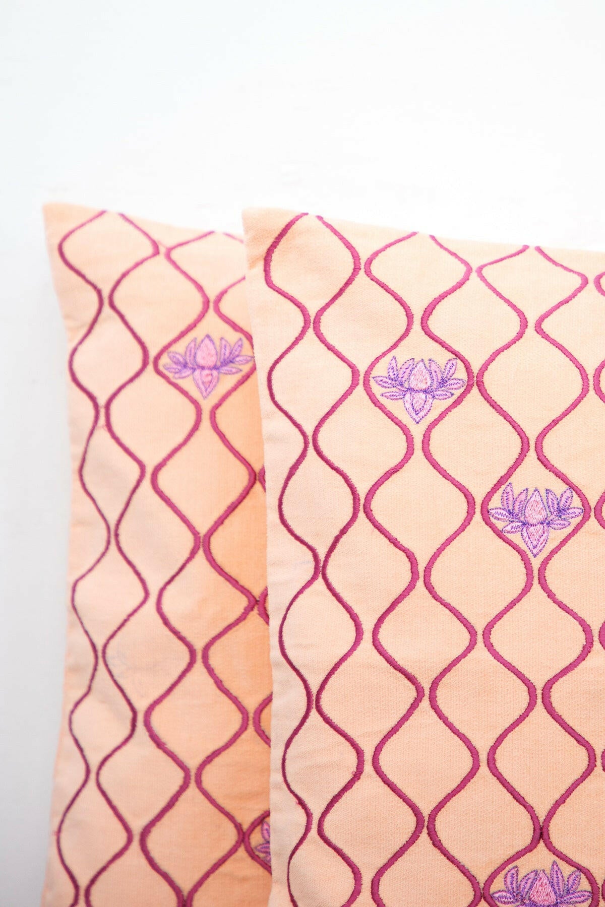 Orchid & Peach Cushion Set