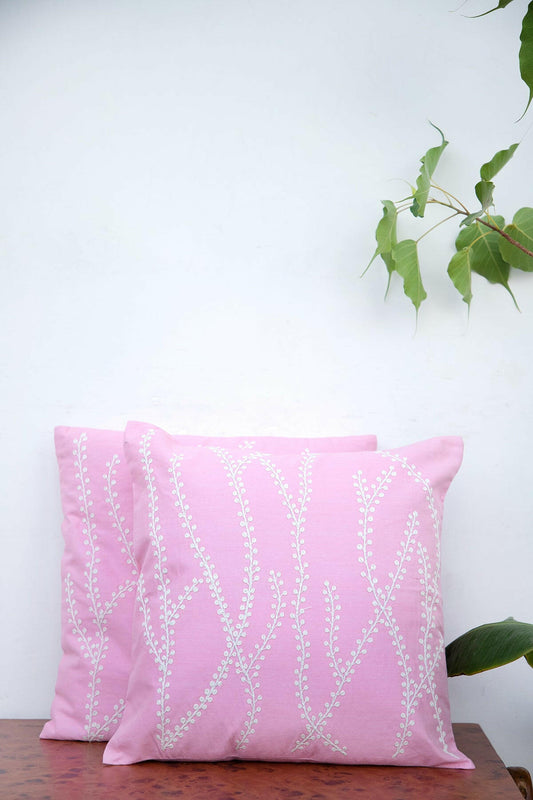 Pink Puff Cushion Set