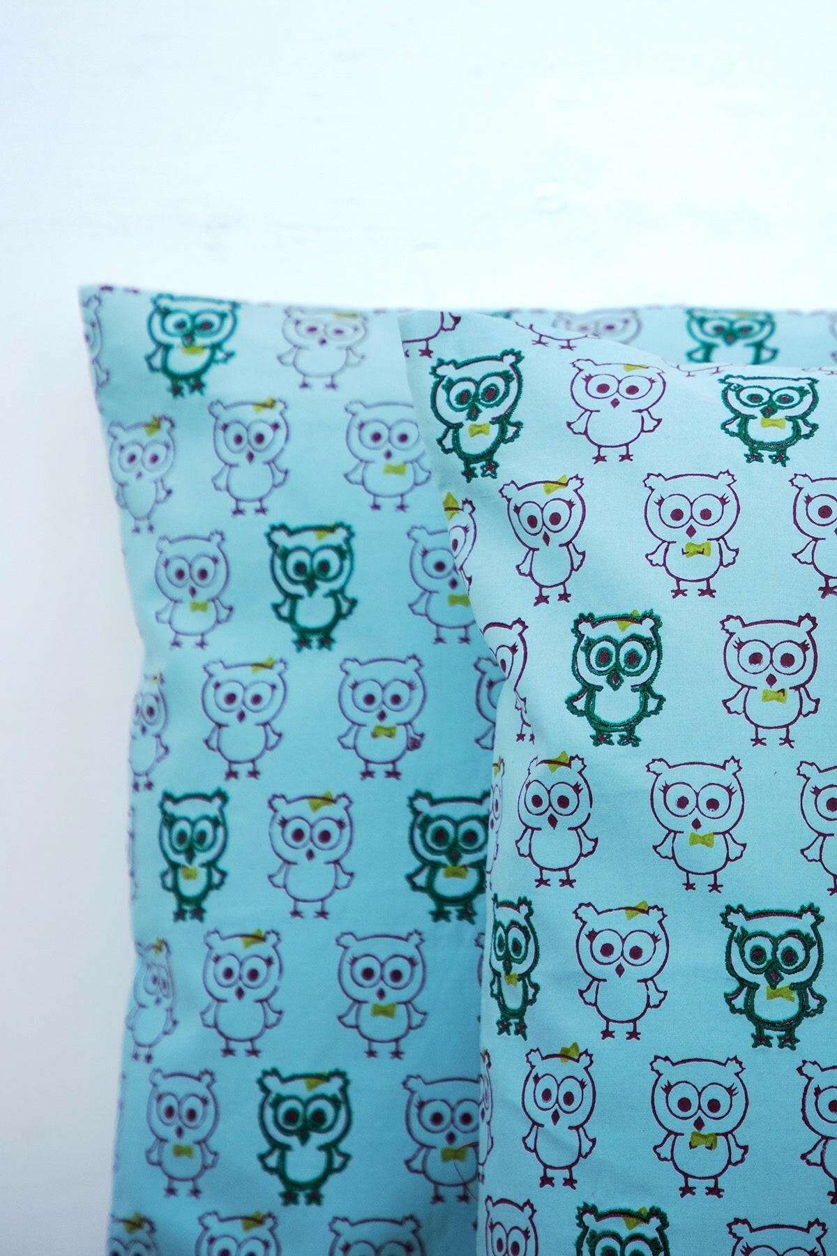 Sea Green Owl Cushion Set