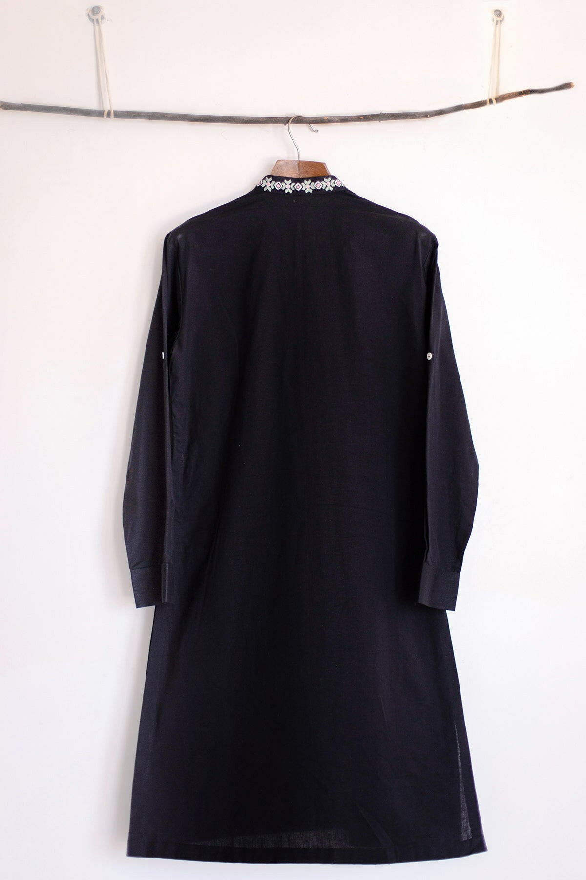 Midnight Black Men's Kurta