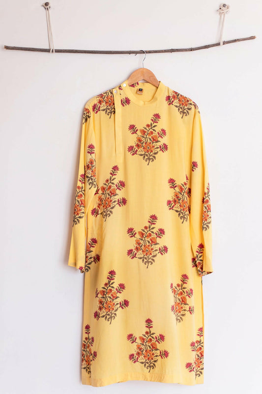 Corn Yellow Men's Kurta