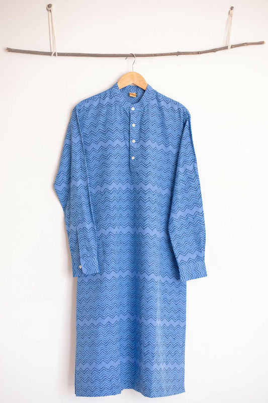 Steel Blue Men's Kurta