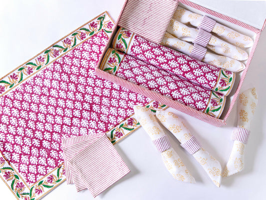 Pink Petals Table Set - Adya