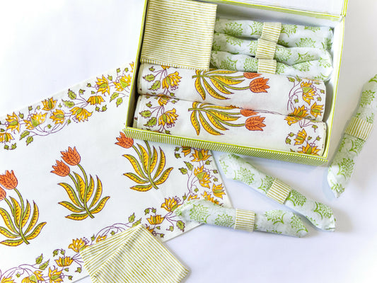 Orange Blossom Table Set - Adya