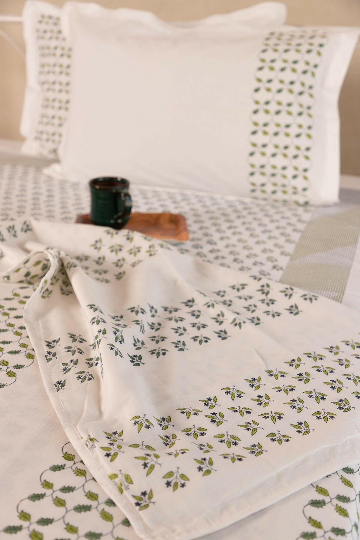 Olive Green Tropicana Cotton Dohar