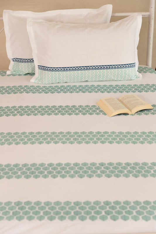 Spring Air Honeycomb Pure Cotton Bedsheet