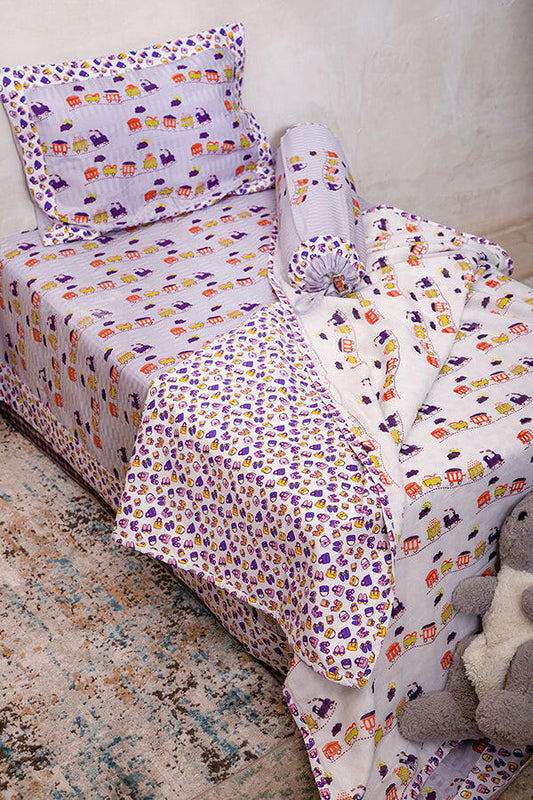 Lavender Train Cot Set