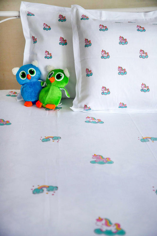 Playful Unicorn Kids Bedsheet