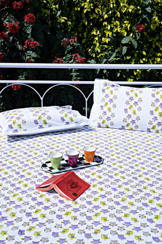 Orchid Candy Owl Kids Bedsheet