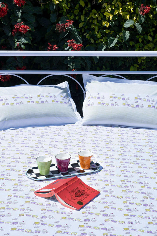 The Lilac Train Kids Bedsheet - Adya