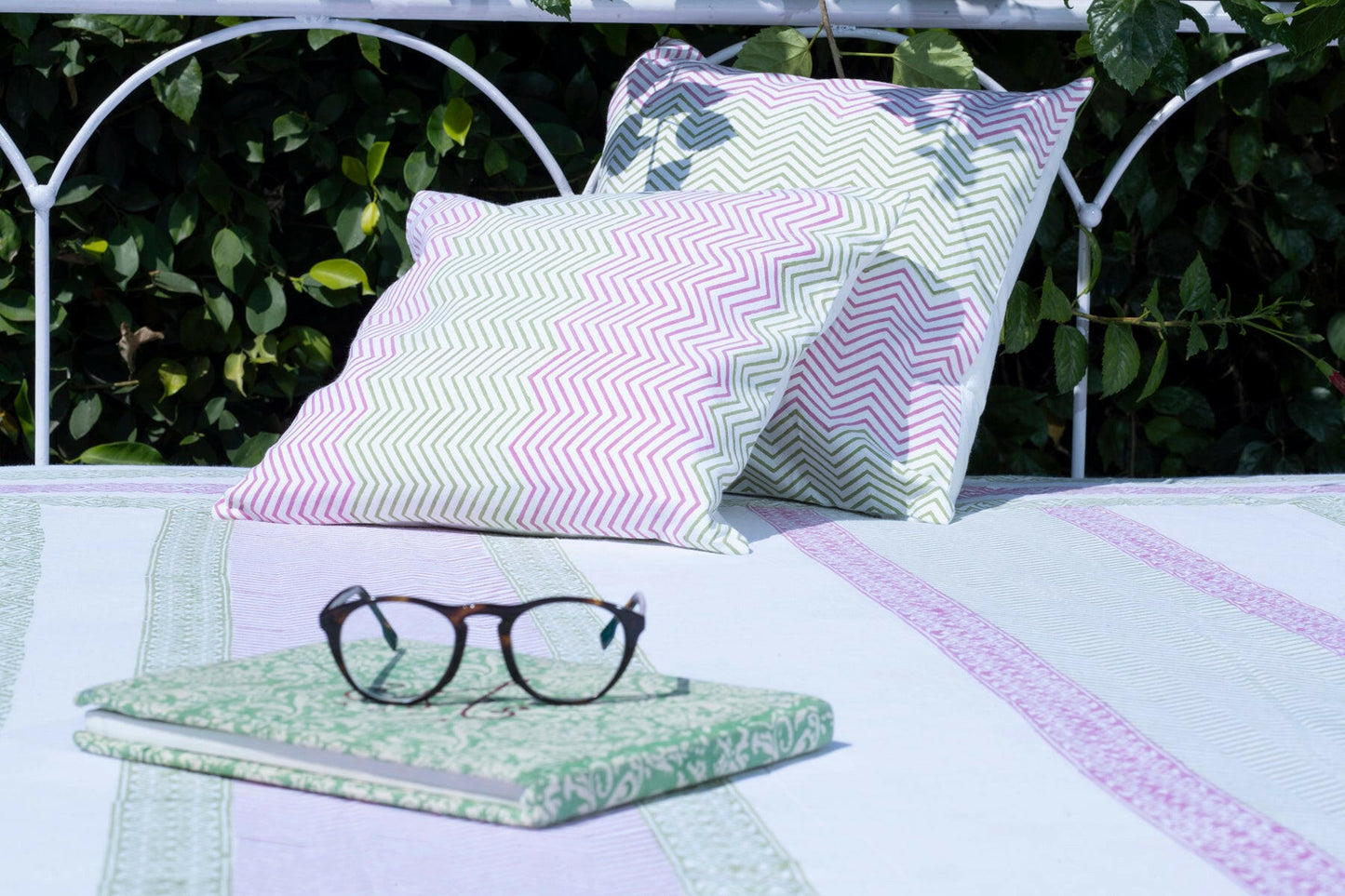 Olive Floral Cotton Bedcover
