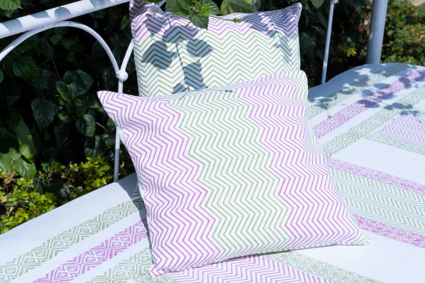 Olive Floral Cotton Bedcover