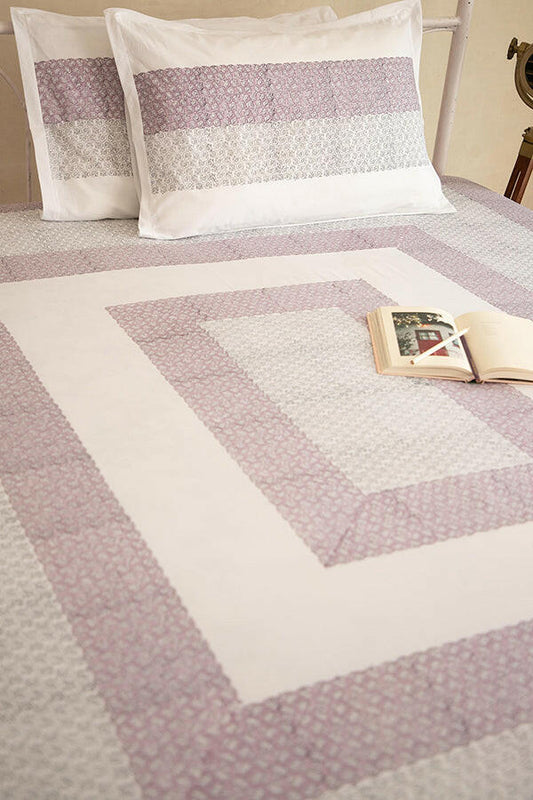 Lavender Water Lotus Pure Cotton Bedsheet