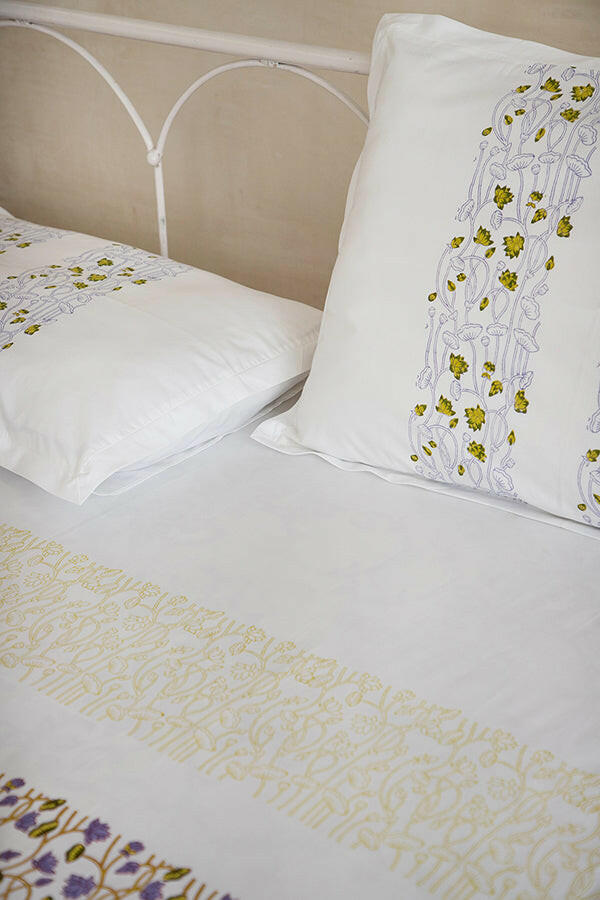 Olive & Orchid Lotus Pure Cotton Bedsheet
