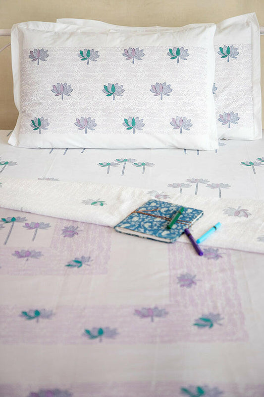 Olive & Orchid Sacred Lotus Cotton Dohar
