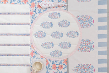 Botanical Blush Quilted Table Linen Set