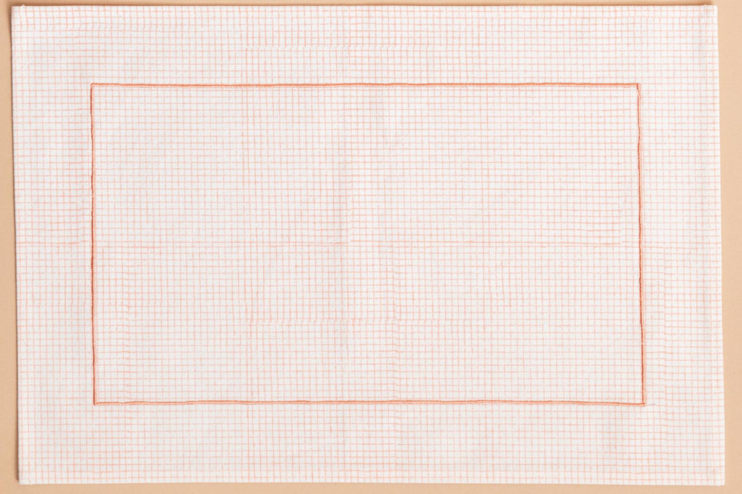 Peach Checks Table Linen Set