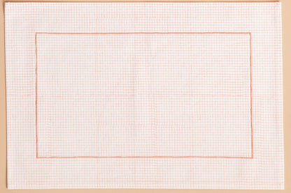 Peach Checks Table Linen Set