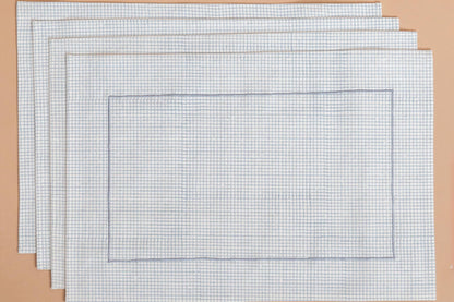 Blue Checks Table Linen Set
