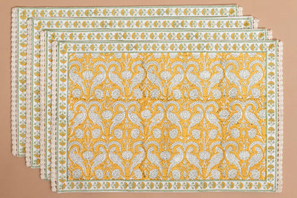 Yellow Parrot Table Linen Set