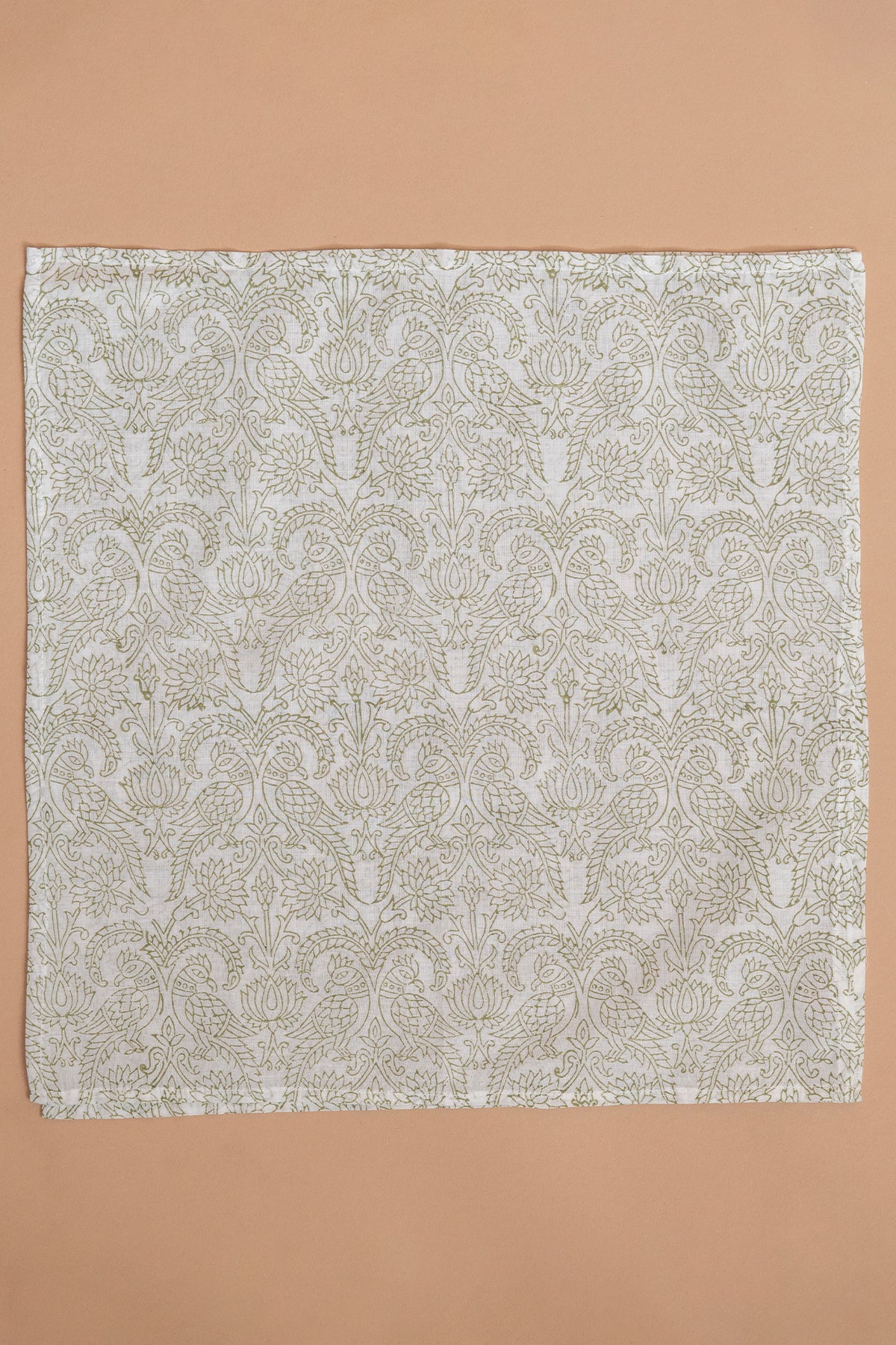 Green Parrot Mulmul Napkin Set