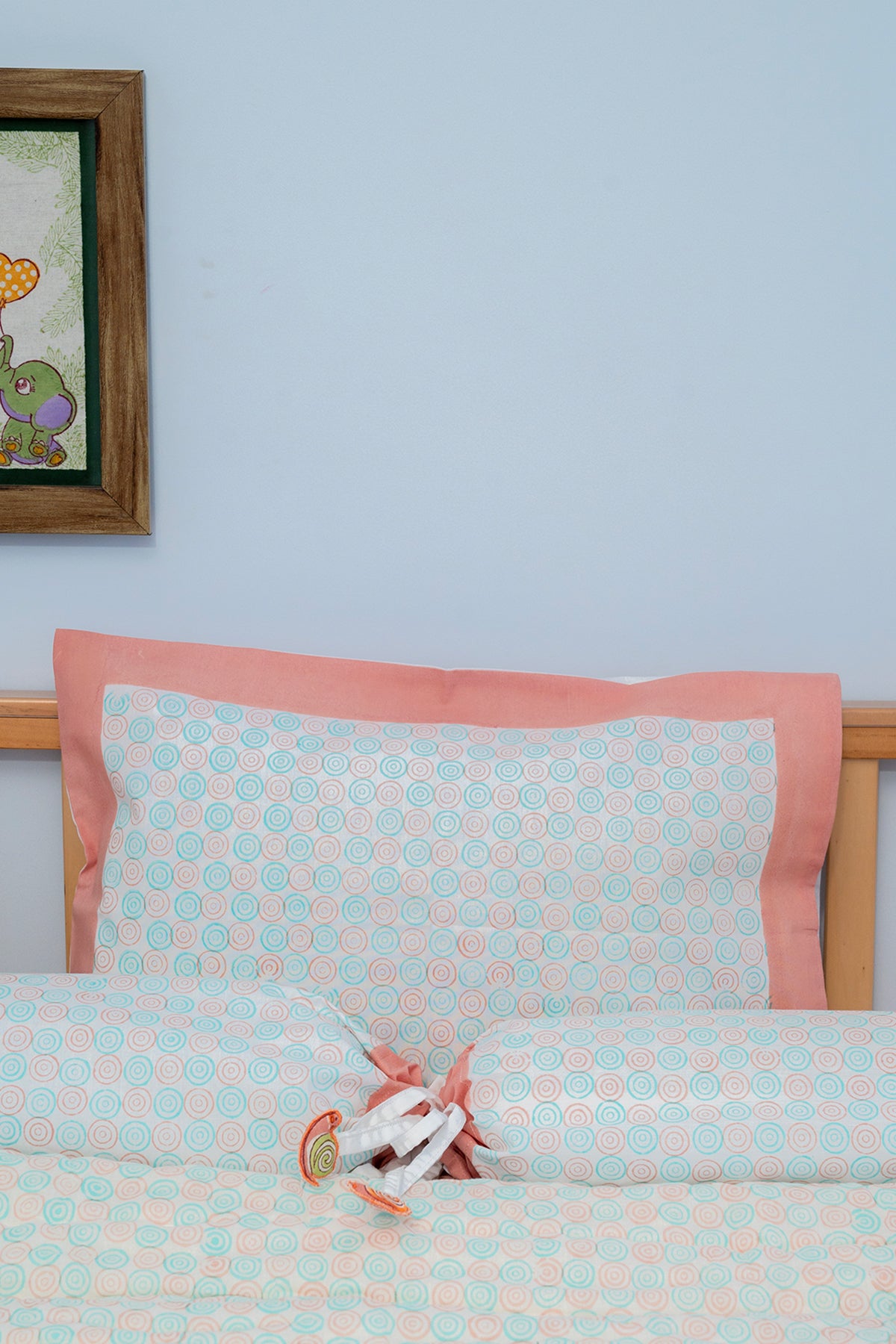 Pink Snail Baby Bedding Cot Set