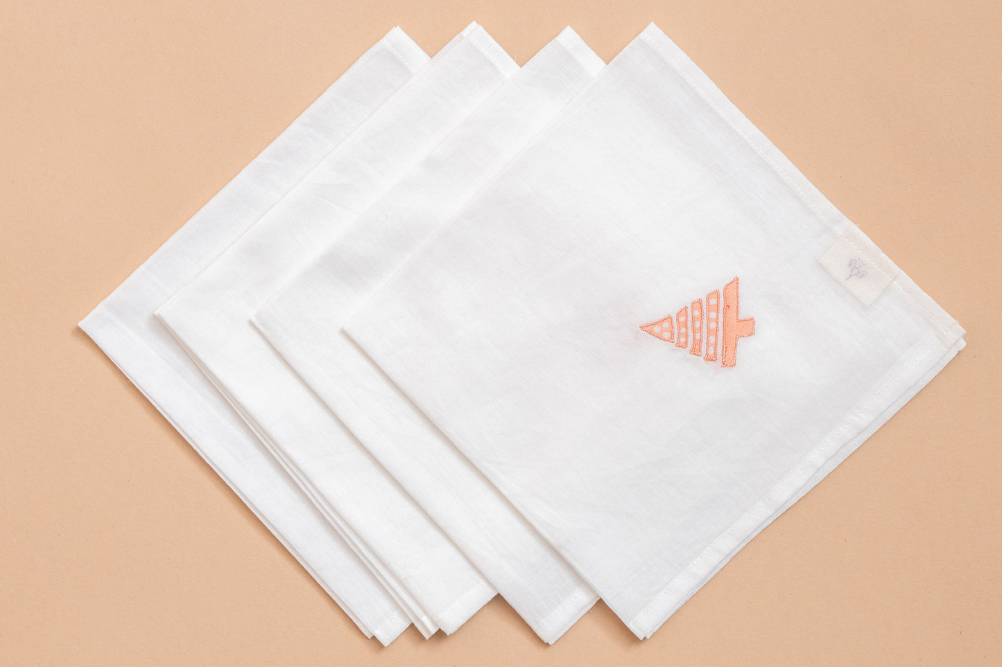 Peach Checks Table Linen Set