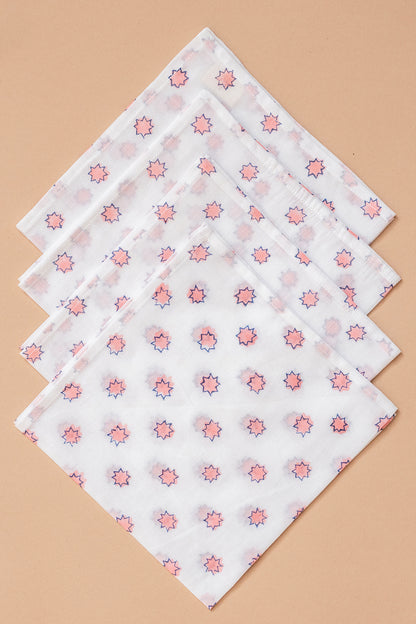 Pink Star Mulmul Napkin Set