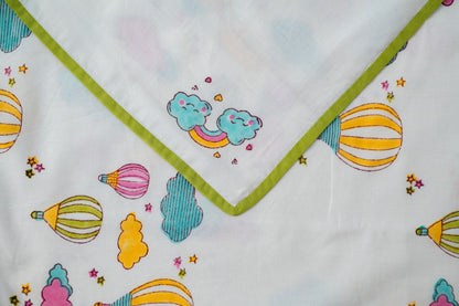Yellow Hot Air Balloon Reversible Infant Dohar
