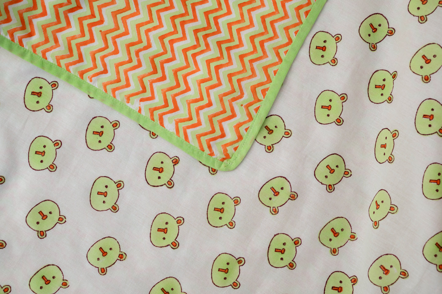 Green Panda Baby Bedding Cot Set