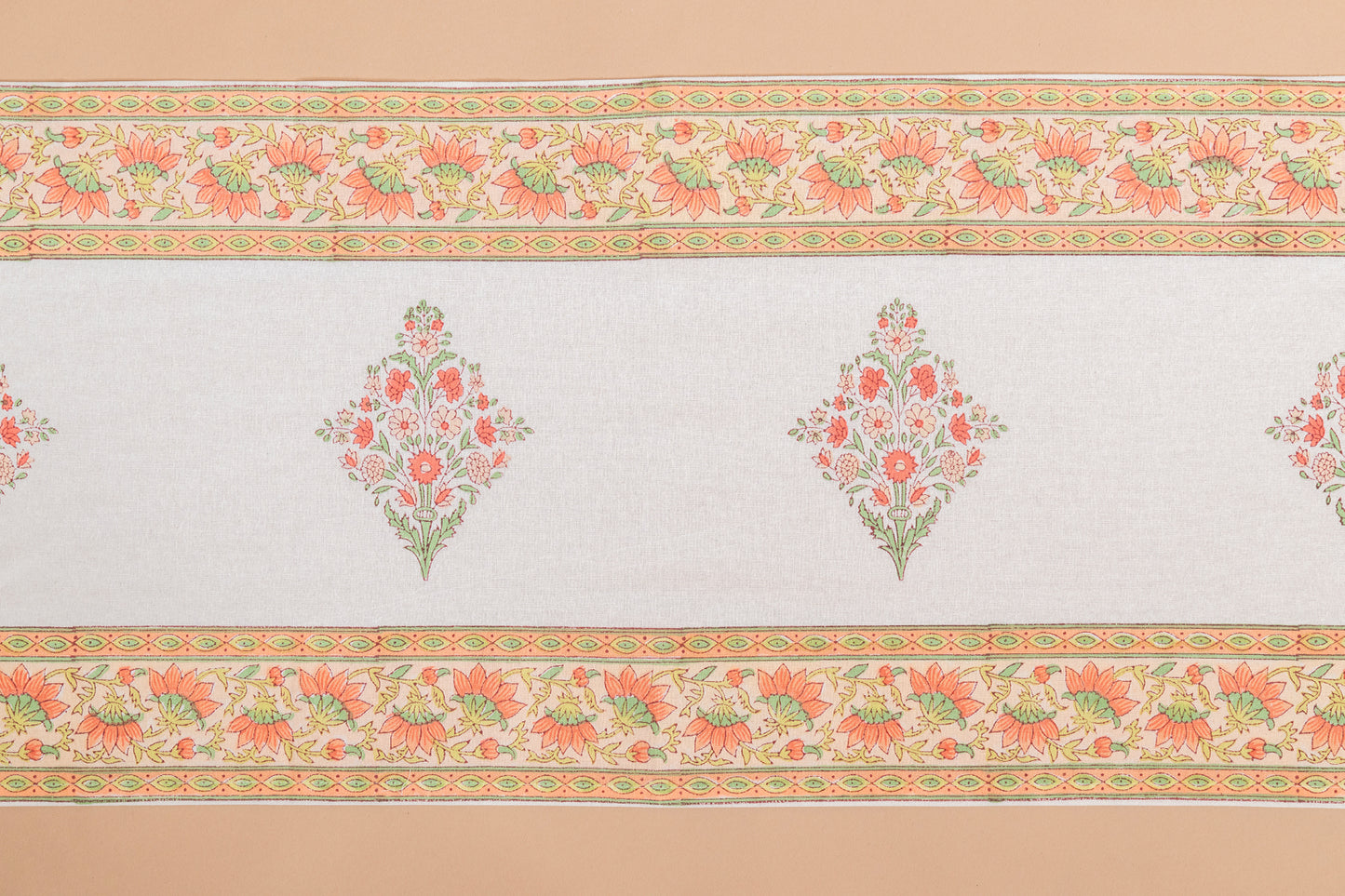 Peach Checks Table Linen Set