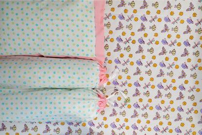 Lilac Butterfly Baby Bedding Cot Set